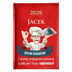 KALENDARZ KSIĄŻKOWY A5 dzienny 2026 ROK TERMINARZ NOTATNIK KUCHARZ