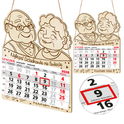 PREZENT na DZIEŃ BABCI DZIADKA KALENDARZ 2026 DLA DZIADKÓW URODZINY ŚWIĘTA