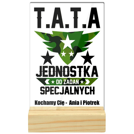 PAMIĄTKA PREZENT NA DZIEŃ TATY OJCA STATUETKA DLA TEŚCIA SUPER TATA