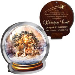 SZOPKA BOŻE NARODZENIE PREZENT STROIK NA ŚWIĘTA Z ŻYCZENIAMI Z GRAWEREM