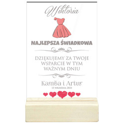 PODZIĘKOWANIE DLA ŚWIADKÓW NA ŚLUB WESELE PREZENT