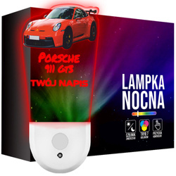 Lampka Nocna LED dla Dziecka auto Porsche 718 kontaktu gniazdka CZUJNIK