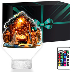 LAMPKA NOCNA LED 3D SZOPKA BOŻE NARODZENIE prezent dla dziecka NA ŚWIĘTA