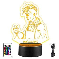 LAMPKA NOCNA LED ARCANE EKKO ANIME 3D + PILOT prezent URODZINY statuetka