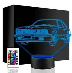 LAMPKA NOCNA LED BMW 635 AUTO AUTKO 3D + PILOT prezent URODZINY statuetka