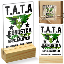 PAMIĄTKA PREZENT NA DZIEŃ TATY OJCA STATUETKA DLA TEŚCIA SUPER TATA