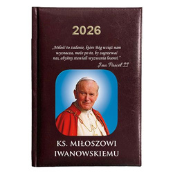 KALENDARZ KSIĄŻKOWY A5 dzienny 2026 ROK TERMINARZ NOTATNIK KSIĄDZ KSIĘDZA