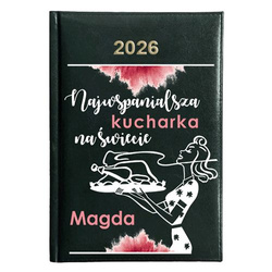 KALENDARZ KSIĄŻKOWY A5 dzienny 2026 ROK TERMINARZ NOTATNIK KUCHARZ