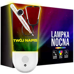 Lampka Nocna LED dla Dziecka Służba Zdrowia do kontaktu gniazdka CZUJNIK