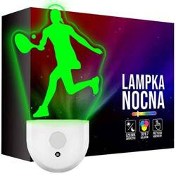 Lampka Nocna LED dla Dzieci TENISISTKA TENIS do kontaktu gniazdka CZUJNIK