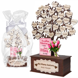 PAMIĄTKA PREZENT NA DZIEŃ MAMY DLA MAMY MATKI TEŚCIOWEJ SERCE DRZEWKO