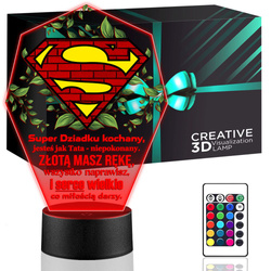 Prezent na Dzień Babci i Dziadka dla dziadków statuetka LAMPKA NOCNA LED