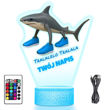 LAMPKA NOCNA LED 3D TRALALELO TRALALA prezent dziecka URODZINY statuetka