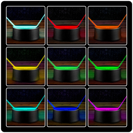 Lampka Nocna LED 3D FC Barcelona z Imieniem RGB Prezent na Święta Urodziny