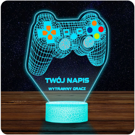 LAMPKA NOCNA LED 3D Gadżet Pad Gracza prezent dziecka URODZINY statuetka