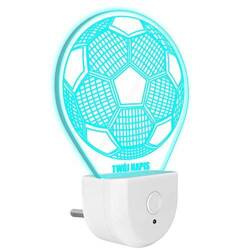 Lampka Nocna LED dla Dzieci Piłka Piłkarza do kontaktu gniazdka CZUJNIK