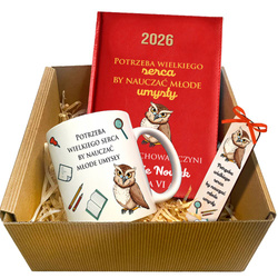 ZESTAW DZIEŃ NAUCZYCIELA WYCHOWAWCY KALENDARZ KUBEK ZAKŁADKA podziękowanie