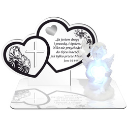 ZNICZ LED GRÓB Dziecka Córki Syna ANIOŁEK PODSTAWKA NA CMENTARZ BIAŁY ANIOŁ