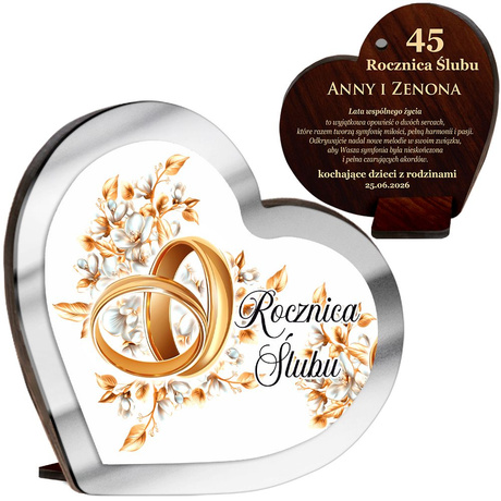 OBRAZEK PREZENT NA ROCZNICĘ ŚLUBU 10 25 30 40 50 PAMIĄTKA DLA RODZICÓW