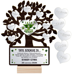 Prezent DLA TATY na Dzień Ojca na urodziny TEŚCIA Święta DRZEWKO z GRAWEREM