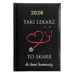 KALENDARZ KSIĄŻKOWY A5 dzienny 2026 ROK TERMINARZ NOTATNIK LEKARZ