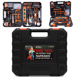 ZESTAW NARZĘDZI 180el. DLA TATY prezent na Dzień Ojca 18-99 urodziny Święta