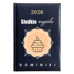 KALENDARZ KSIĄŻKOWY A5 dzienny 2026 ROK TERMINARZ NOTATNIK CUKIERNIK