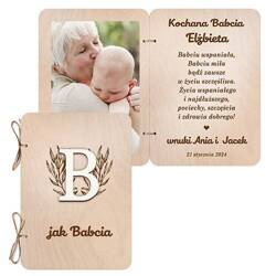 Karta Ramka pierwszy DZIEŃ BABCI prezent dla babci