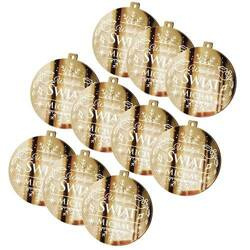 ZŁOTA BOMBKA NA CHOINKĘ IMIĘ złote bańki prezent 10 SZT
