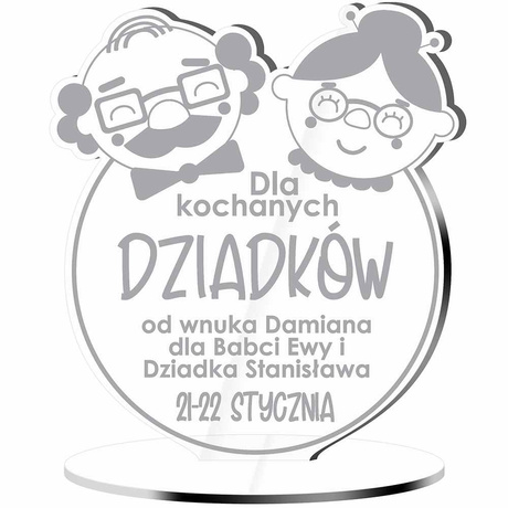 Dzień BABCI DZIADKA prezent upominek STATUETKA