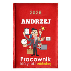 KALENDARZ KSIĄŻKOWY A5 dzienny 2026 ROK TERMINARZ NOTATNIK PRACOWNIK BIURO