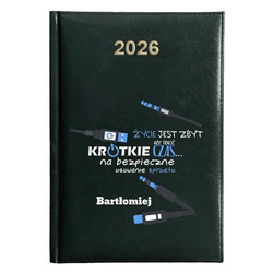 KALENDARZ KSIĄŻKOWY A5 dzienny 2026 ROK TERMINARZ NOTATNIK INFORMATYK