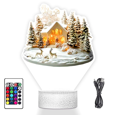 LAMPKA NOCNA LED 3D SZOPKA BOŻE NARODZENIE prezent dla dziecka NA ŚWIĘTA