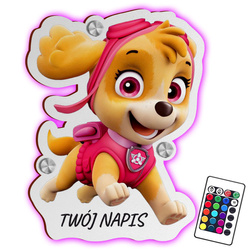 LAMPKA NOCNA LED Psi Patrol Skye prezent DLA DZIECKA NA ŚCIANĘ UPOMINEK