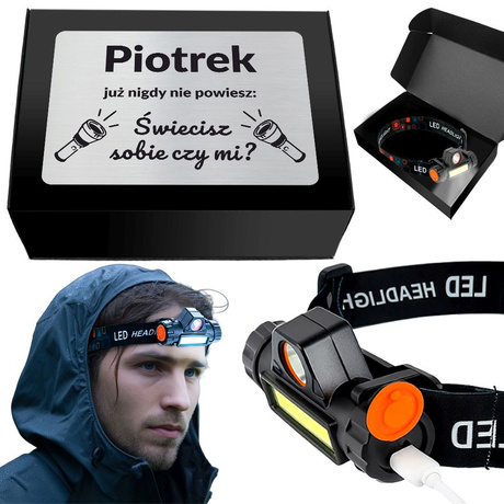 LATARKA CZOŁOWA LED prezent dla taty dziadka męża na Święta 18-99 urodziny