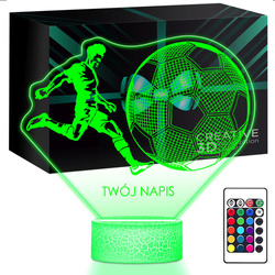 LAMPKA NOCNA LED 3D Piłka Nożna Korki prezent dziecka URODZINY statuetka