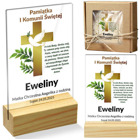 PAMIĄTKA PIERWSZEJ KOMUNII ŚWIĘTEJ STATUETKA PREZENT KOMUNIĘ ŚWIĘTĄ OBRAZEK