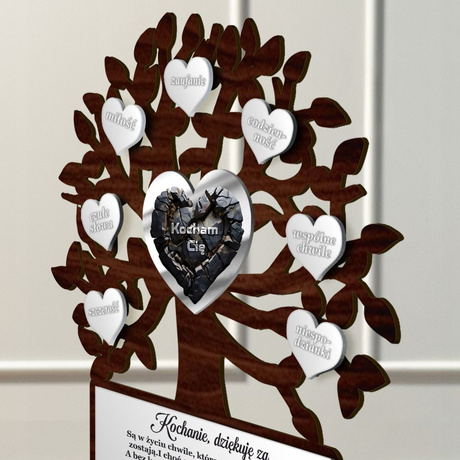 Prezent na Walentynki DRZEWKO SZCZĘŚCIA GRAWER DLA DZIEWCZYNY CHŁOPAKA