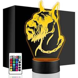 LAMPKA NOCNA LED SZNAUCER PIES PIESEK 3D + PILOT prezent URODZINY statuetka