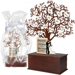 Podziękowanie dla rodziców statuetka drzewko na ślub wesele prezent