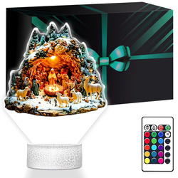 LAMPKA NOCNA LED 3D SZOPKA BOŻE NARODZENIE prezent dla dziecka NA ŚWIĘTA