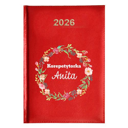 KALENDARZ KSIĄŻKOWY A5 dzienny 2026 ROK TERMINARZ NOTATNIK KOREPETYTOR