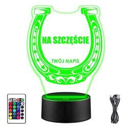 LAMPKA NOCNA LED PODKOWA KOWAL 3D + PILOT prezent URODZINY statuetka