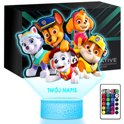 LAMPKA NOCNA LED 3D Psi Patrol BAJKA prezent dziecka URODZINY statuetka