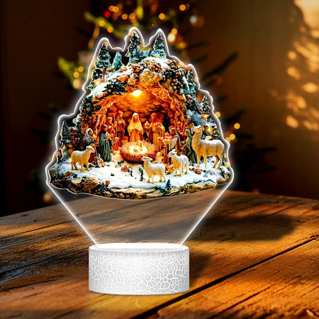 LAMPKA NOCNA LED 3D SZOPKA BOŻE NARODZENIE prezent dla dziecka NA ŚWIĘTA