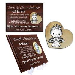 PAMIĄTKA CHRZTU ŚWIĘTEGO OBRAZEK 3D obraz prezent