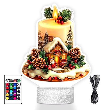 LAMPKA NOCNA LED 3D SZOPKA BOŻE NARODZENIE prezent dla dziecka NA ŚWIĘTA