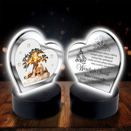 SZOPKA BOŻE NARODZENIE OZDOBA STROIK CHOINKA PREZENT NA ŚWIĘTA GWIAZDKĘ LED