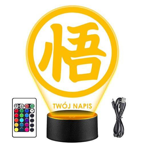 LAMPKA NOCNA LED DRAGON BALL GOKU 3D + PILOT prezent URODZINY statuetka