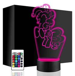 LAMPKA NOCNA LED PINKIE PIE LITTLE PONY 3D PILOT prezent URODZINY statuetka
